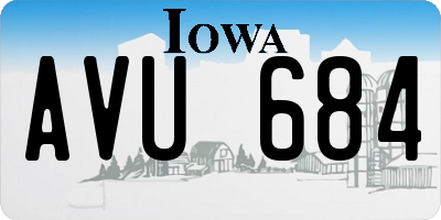 IA license plate AVU684
