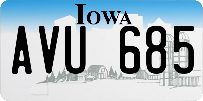 IA license plate AVU685