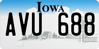 IA license plate AVU688
