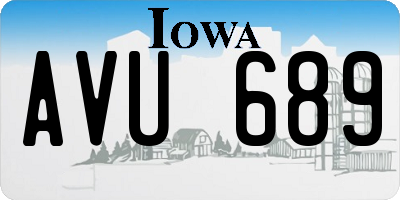 IA license plate AVU689