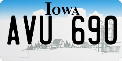 IA license plate AVU690