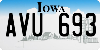 IA license plate AVU693
