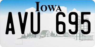 IA license plate AVU695