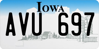 IA license plate AVU697