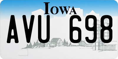 IA license plate AVU698