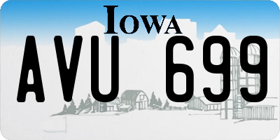 IA license plate AVU699