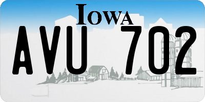 IA license plate AVU702