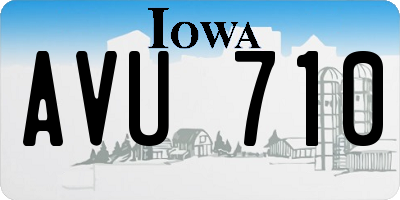 IA license plate AVU710