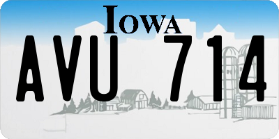 IA license plate AVU714