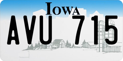 IA license plate AVU715