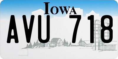 IA license plate AVU718