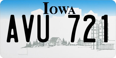 IA license plate AVU721