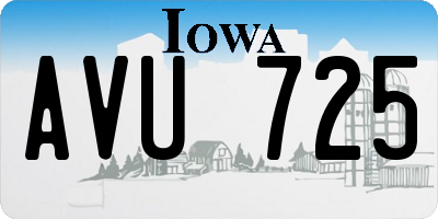 IA license plate AVU725