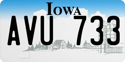 IA license plate AVU733