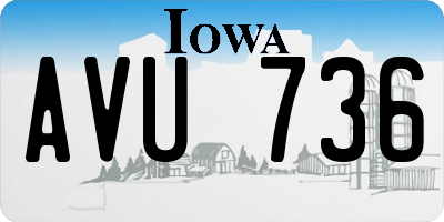 IA license plate AVU736