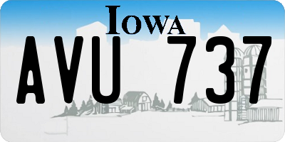 IA license plate AVU737