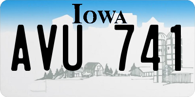 IA license plate AVU741