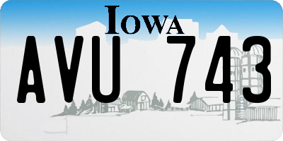 IA license plate AVU743