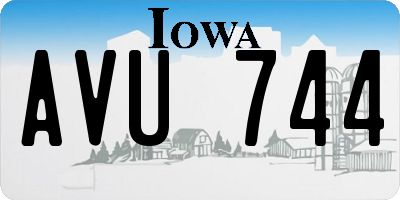 IA license plate AVU744