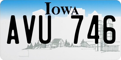 IA license plate AVU746