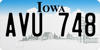 IA license plate AVU748