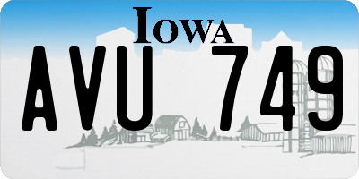 IA license plate AVU749