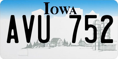 IA license plate AVU752