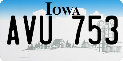 IA license plate AVU753