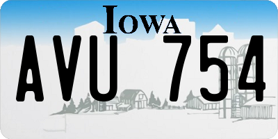 IA license plate AVU754