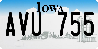 IA license plate AVU755