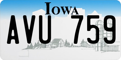 IA license plate AVU759