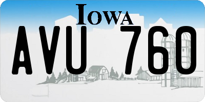 IA license plate AVU760