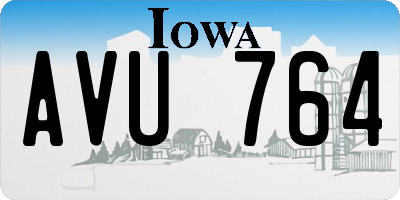 IA license plate AVU764