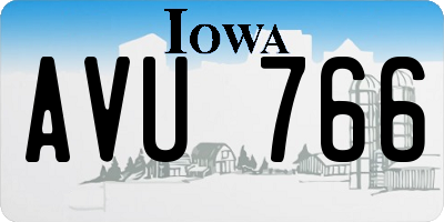 IA license plate AVU766