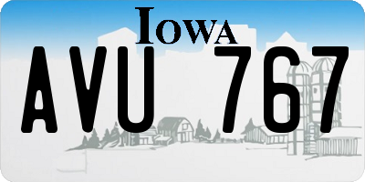 IA license plate AVU767