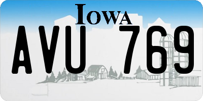 IA license plate AVU769