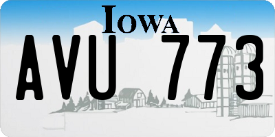 IA license plate AVU773