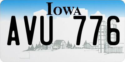 IA license plate AVU776