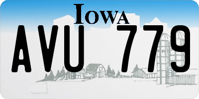 IA license plate AVU779