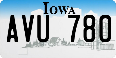 IA license plate AVU780