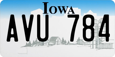 IA license plate AVU784