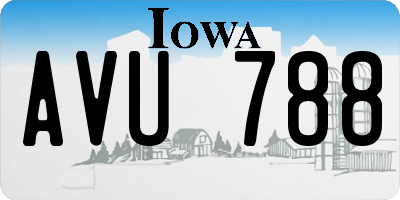 IA license plate AVU788