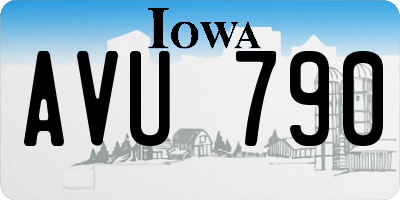 IA license plate AVU790