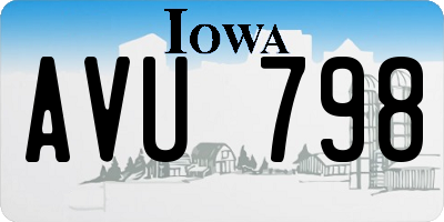 IA license plate AVU798