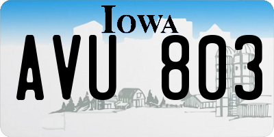 IA license plate AVU803