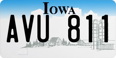 IA license plate AVU811