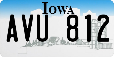 IA license plate AVU812