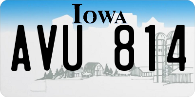 IA license plate AVU814
