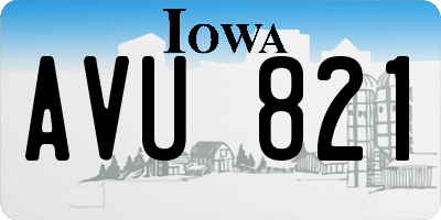 IA license plate AVU821