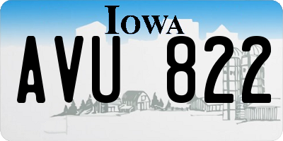 IA license plate AVU822